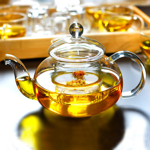 耐热高温过滤玻璃茶壶家用泡茶壶小号花茶壶玻璃水壶茶具煮冲茶器