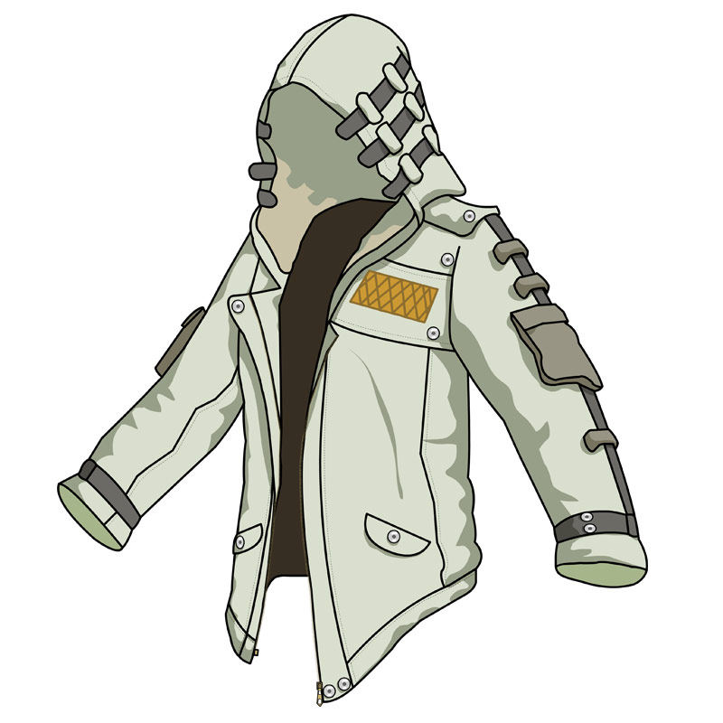 绝地衣服求生刺客套装信条白色男士外套男吃鸡同款卫衣风衣吉利服