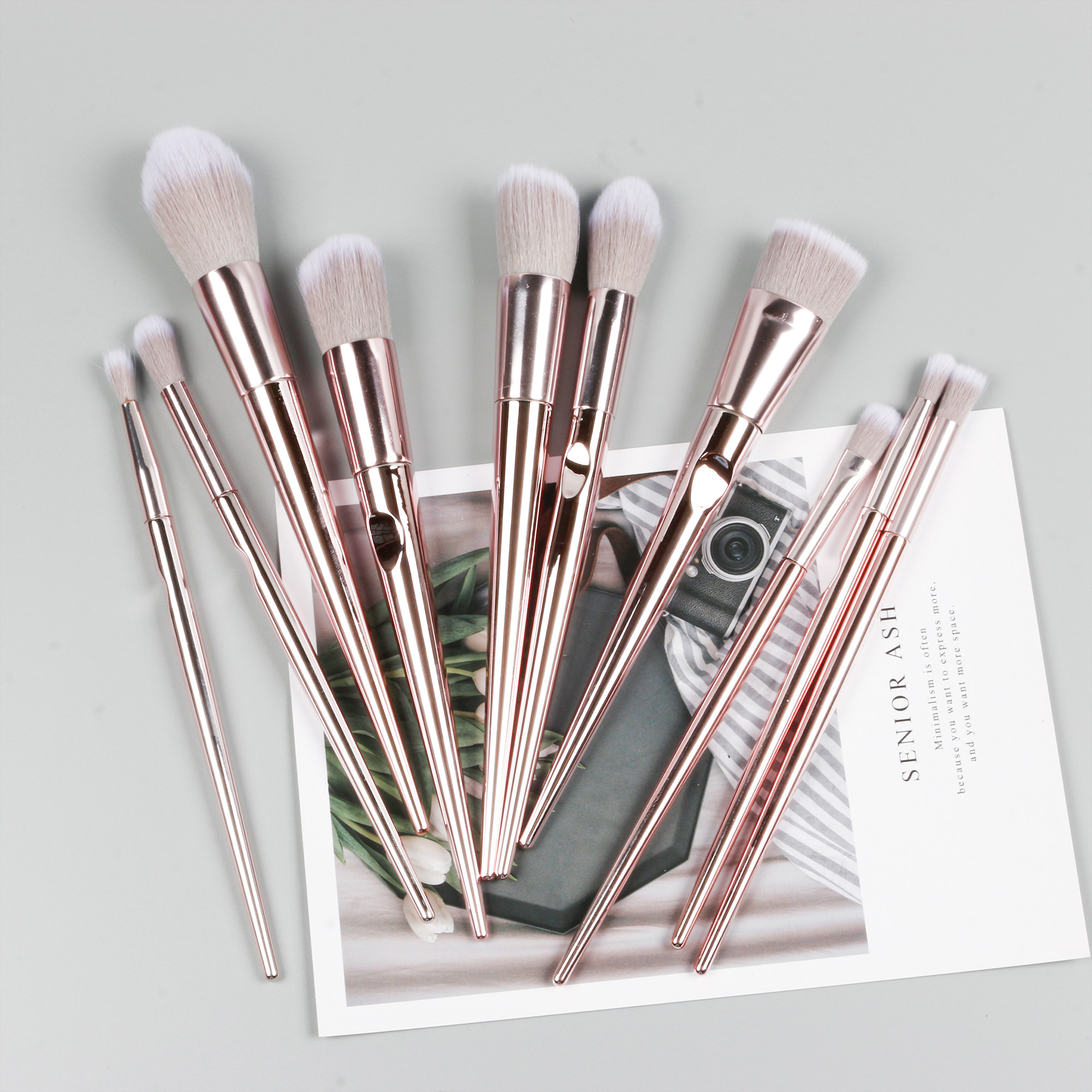 小鹿十支湿又野化妆刷套装学生白领脸部美容工具便携款美妆用具优惠券