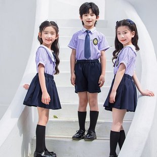 幼儿园班服polo衫韩版衬衣运动短裤运动服经典短袖衬衫长袖男童