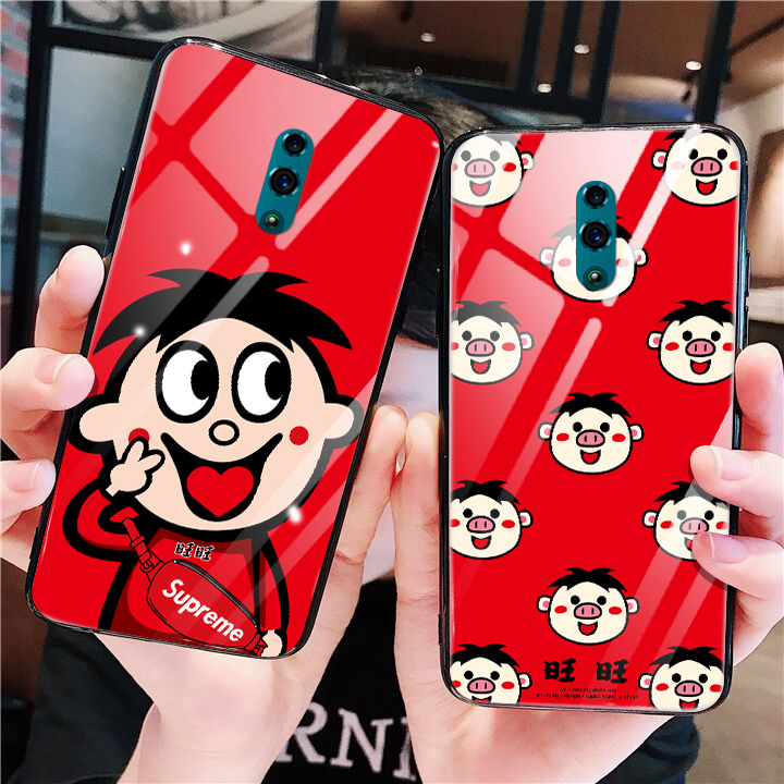 OPPOReno手机壳网红潮牌realme X青春版保护套女款卡通可爱realmex日韩男oppoa9全包硬壳十倍变焦版防摔旺仔