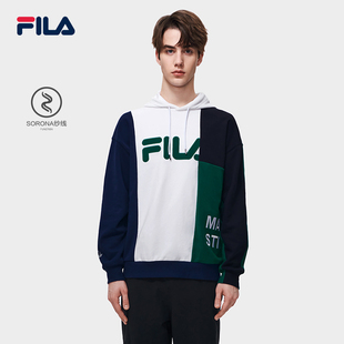 FILA x Magic Stick斐乐官方新款针织连帽上衣男款休闲运动卫衣