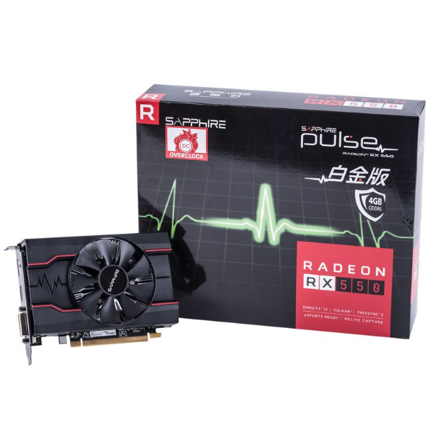 蓝宝石 RX 550 4G GDDR5 白金版 电竞吃鸡游戏台式机电脑独立显卡|ruв категории компьютерное оборудование/дисплей/Компьютерная периферия, Видеокарта - от Buy2taobao.com для оказания профессиональной услуги покупки агента Taobao