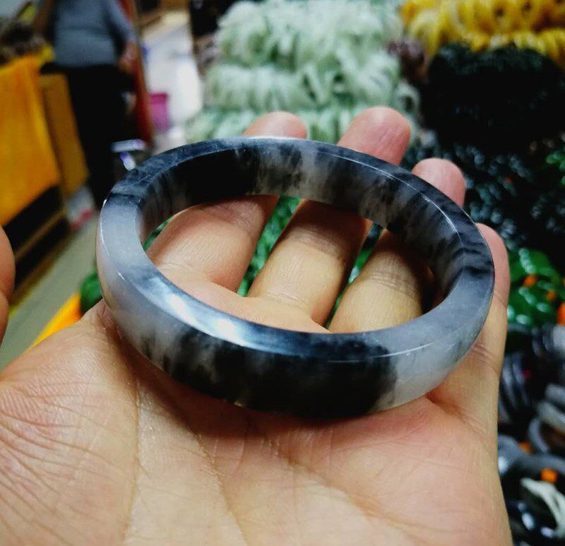 天然新疆和田金丝玉手镯戈壁玉墨玉青花籽料方条手镯女款快速发货