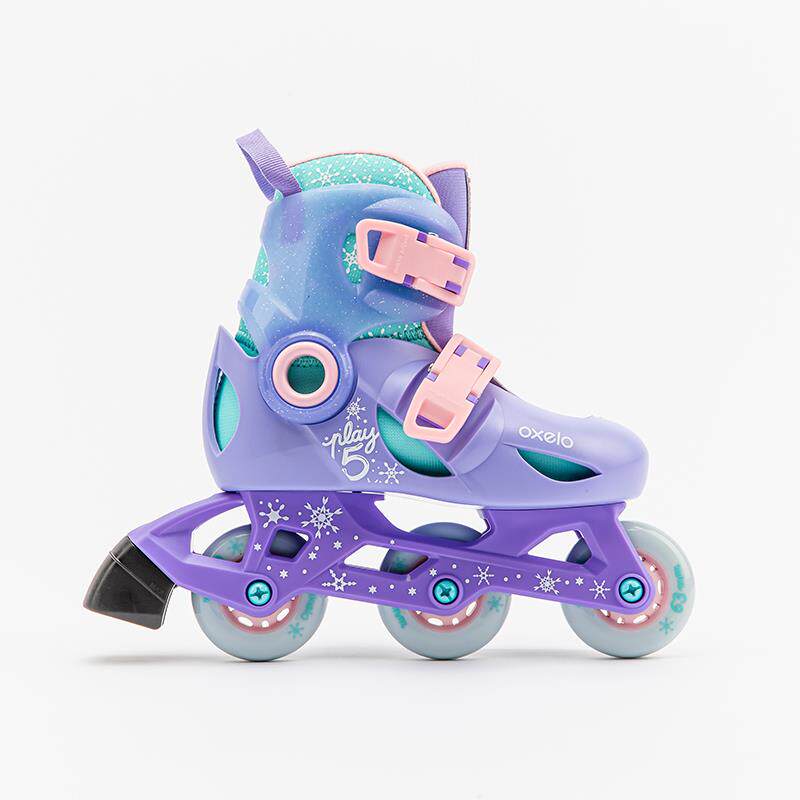 迪卡侬轮滑鞋溜冰鞋儿童初学可爱滑冰鞋滑轮鞋旱冰鞋kida