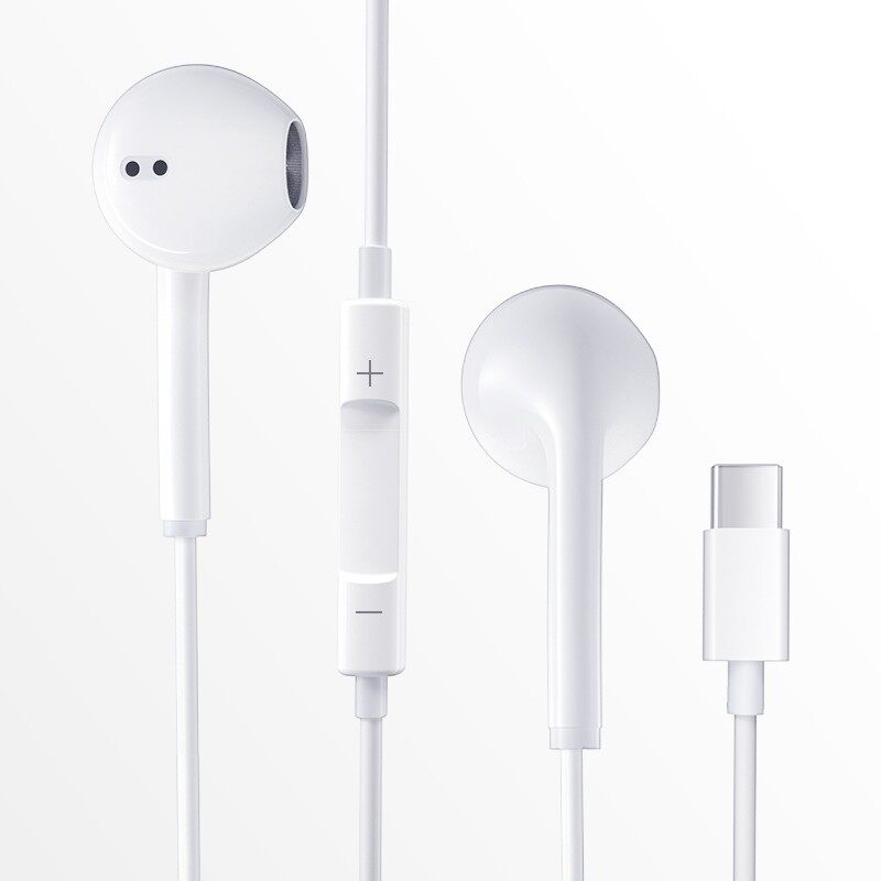 楠思有线耳机适用小米10typec入耳式原装正品8 9红米k30扁头6x纪念版