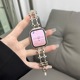 适用苹果手表iWatch9表带夏季华子彩钻金属手镯式applewatch8透气