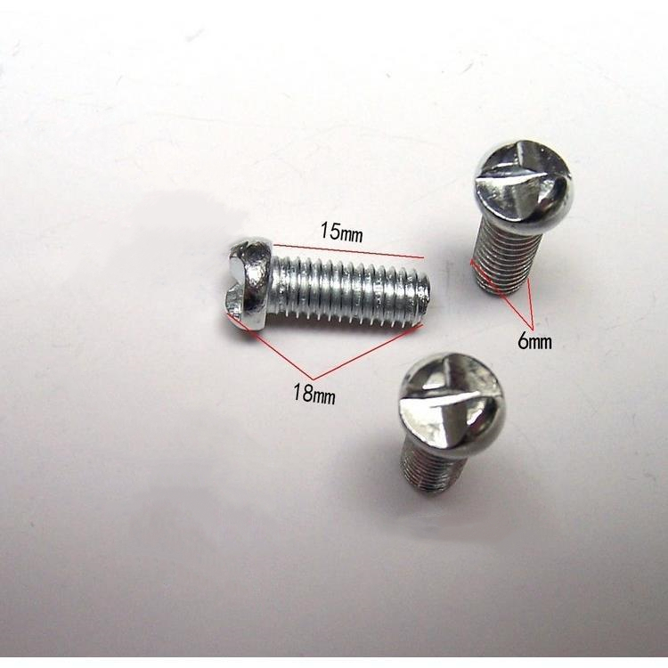 M6*16一字槽起S型单向防盗螺丝圆头螺栓螺母电瓶防拆卸螺钉螺杆帽