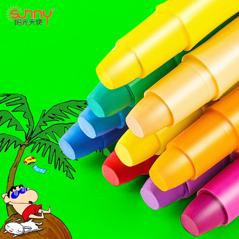 阳光天使炫彩棒24色旋转油画棒36色学生旋转蜡笔儿童幼儿安全重彩炫彩
