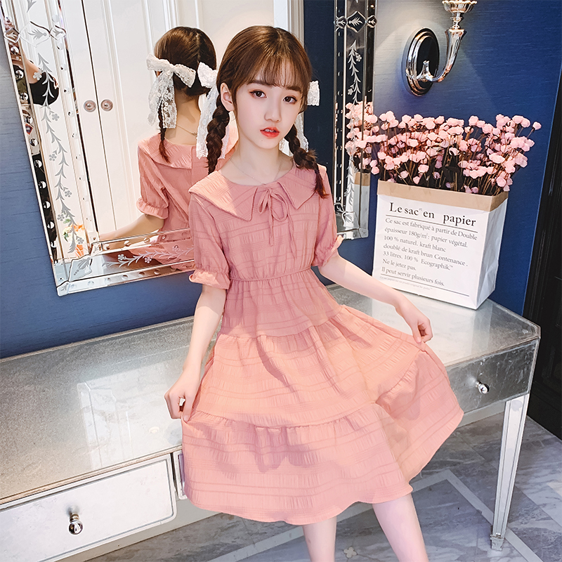 女童夏季连衣裙2022新款大童女装夏款公主裙洋气儿童裙子夏装长裙