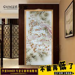 欧式艺术玻璃 屏风 隔断 玄关过道玻璃 背景墙 雕刻玻璃 正品