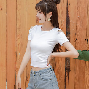 女超短t恤学生图片