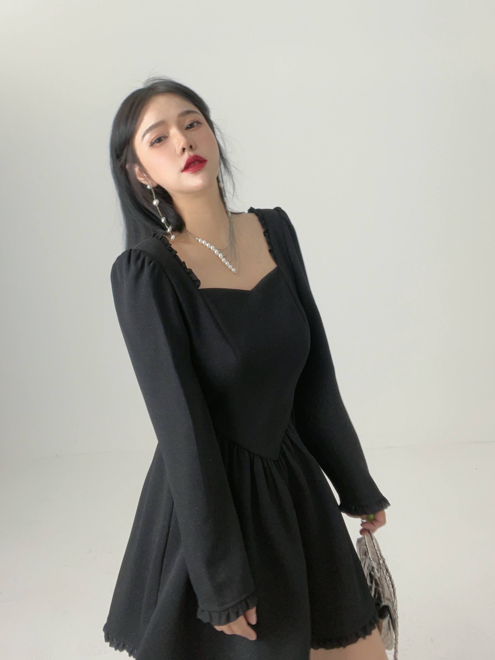 cosheng重生150小个子生日宴会礼裙年会高级黑色裙子2021新款礼服