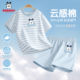 巴布豆男童套装夏装2025新款夏季衣服儿童家居服纯棉短袖童装裤子