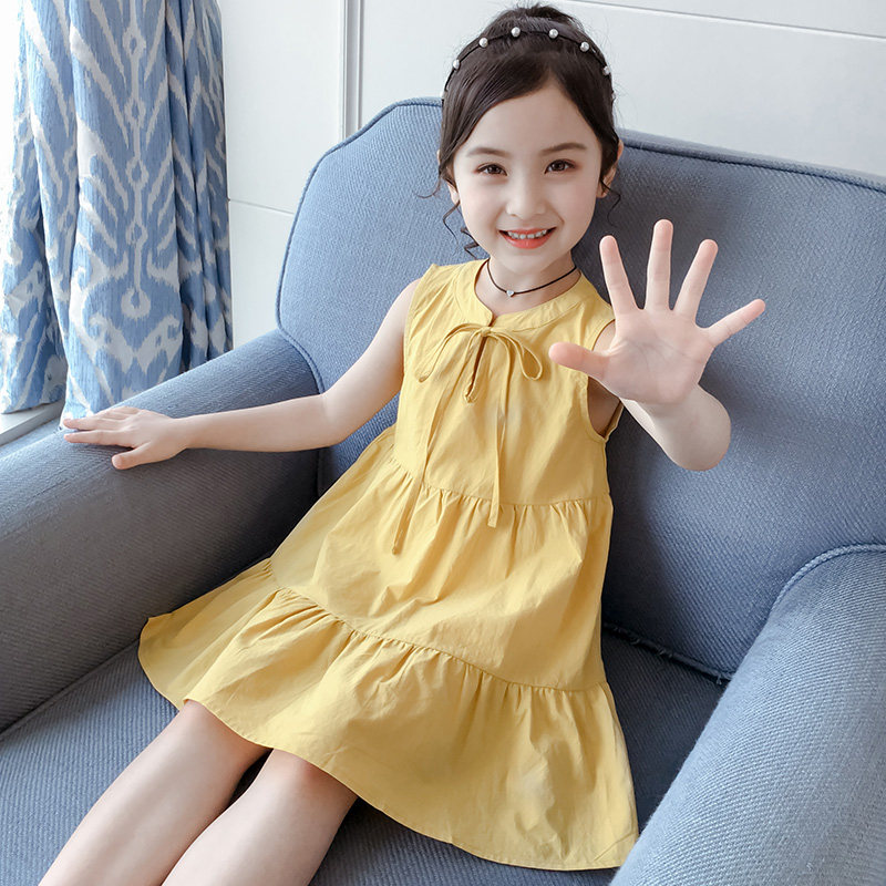 女童连衣裙2019新款夏装小女孩4洋气5薄款6夏天纯棉儿童装裙子7岁