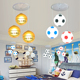 护眼儿童房卧室吊灯具个性创意足球篮球男孩幼儿园灯语音智能灯