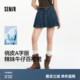 森马牛仔半身裙女凉感百褶裙俏皮元气2025新款夏辣妹A字短裙chic