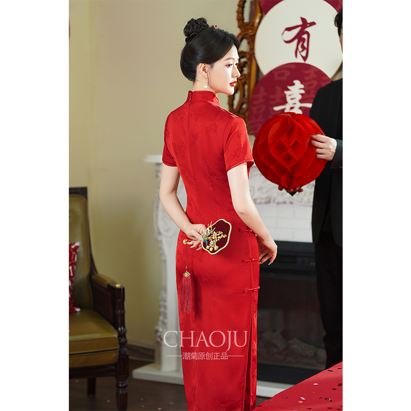 新中式旗袍日常可穿改良年轻款少女红
