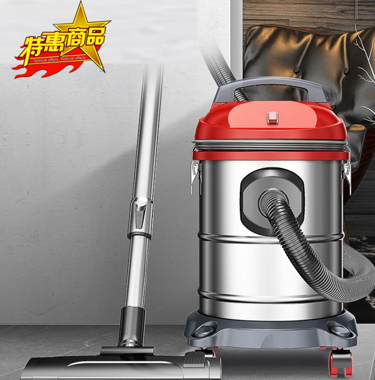 大功率吸水机仓库工厂车间粉尘大吸力商用超强力工业用吸尘器