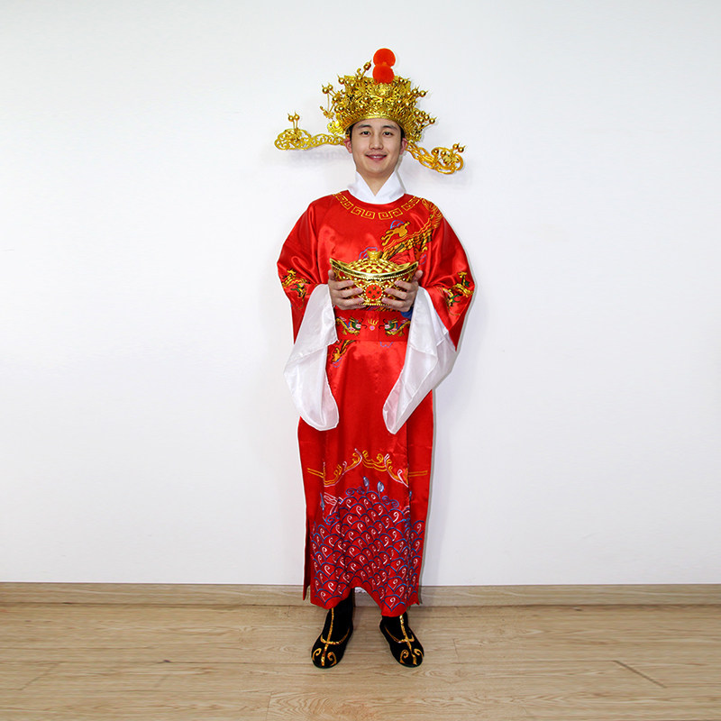 财神服装活动庆典公司年会财神爷衣服戏服演出新年财神服全套出租