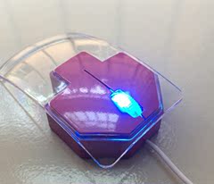 工厂精品时尚创意礼品彩色箭头鼠标 透明水晶鼠标 蓝光可爱鼠标