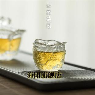 高档琉璃茶具云窝 浮雕琉璃三才盖碗茶杯高端加厚 功夫茶具手抓泡