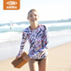 澳洲AXESEA丨Tides 水母上衣女拉链防晒服长袖分体冲浪泳衣海潮服