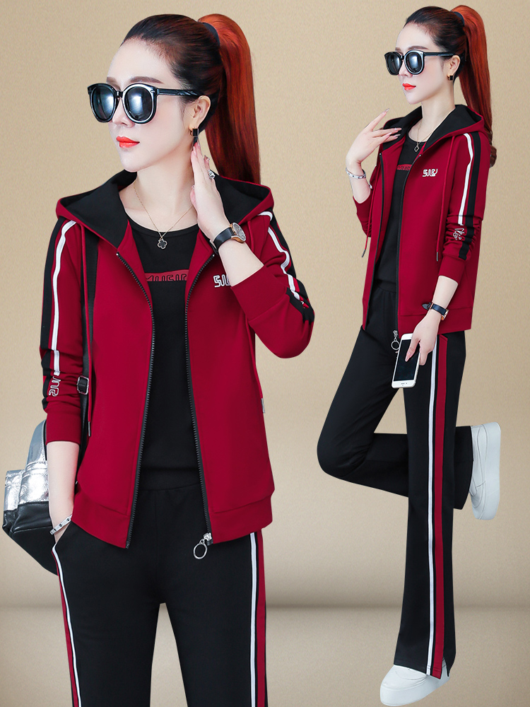 李宁官方阔腿裤运动套装女春秋2023新款时尚宽松休闲服洋气减龄卫