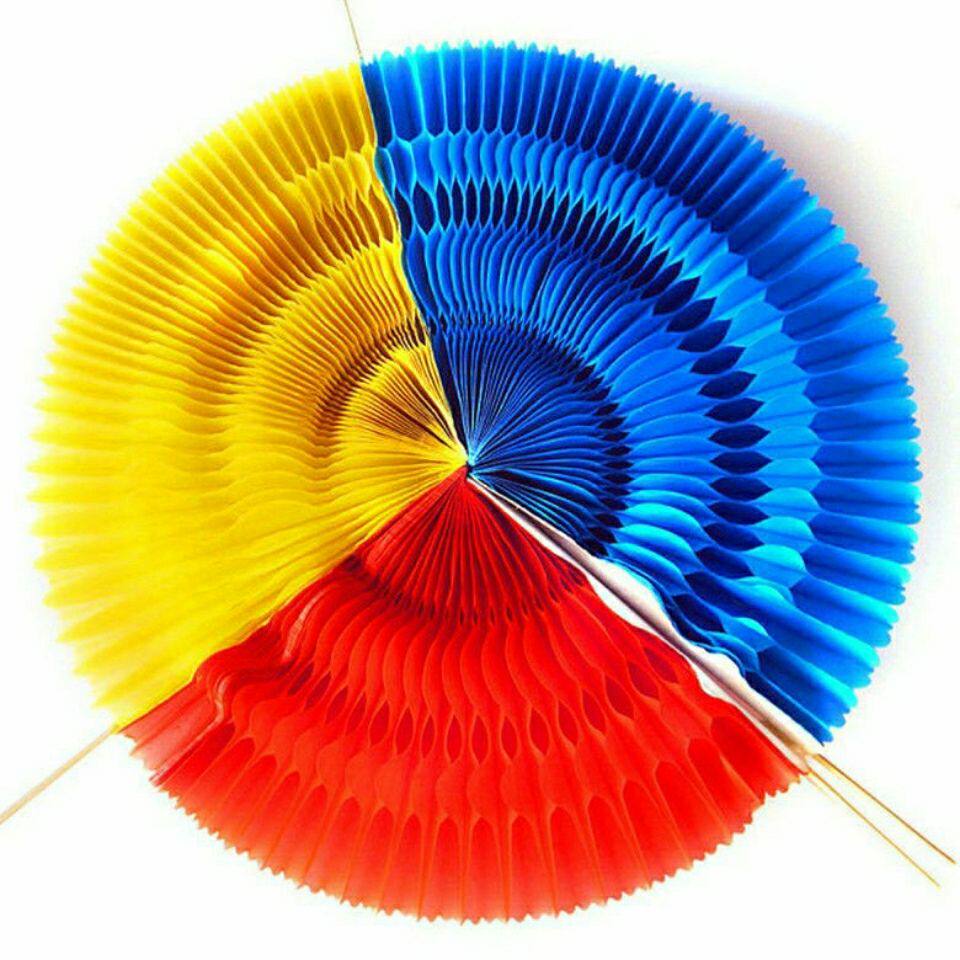 手翻花球舞蹈道具运动会开幕式校园活动表演变色扇子