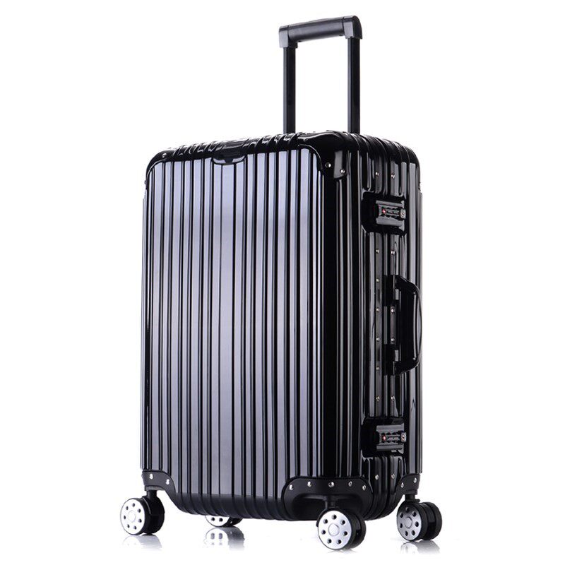 uldum铝框行李箱万向轮26旅行箱男登机皮箱子20寸玫瑰金拉杆箱女_1折