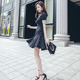 2024夏季新款女装黑色波点高级感时尚优雅气质收腰显瘦A字连衣裙