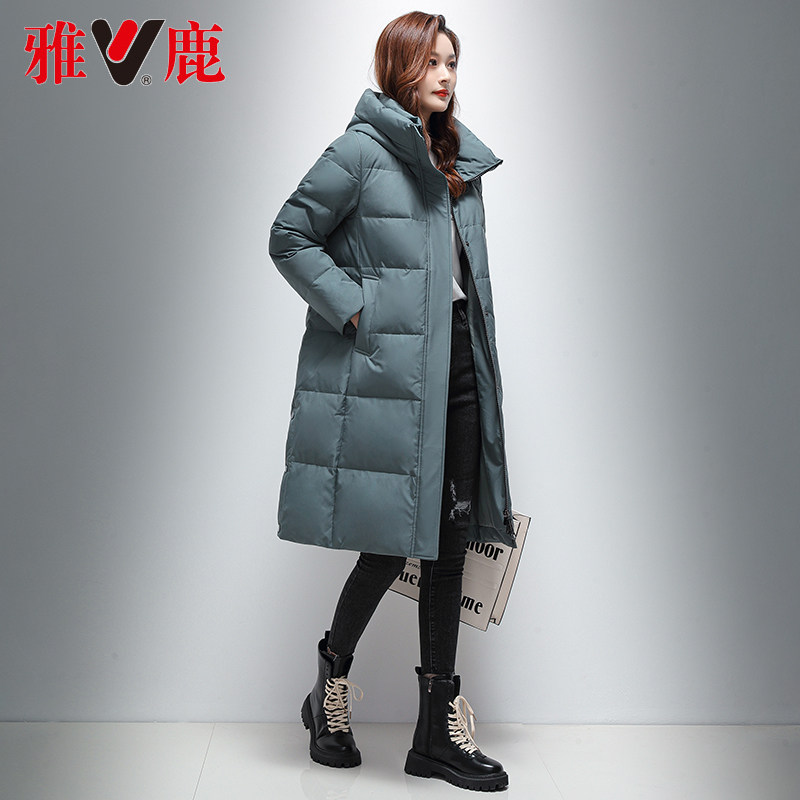 雅鹿羽绒服女旗舰店官方旗舰长款