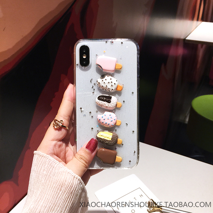 高檔冰泣淋雪糕蘋果x手機殼iphone8plus閃粉XR滴膠xs max矽膠7p軟在類目 3C數碼配件, 手機配件, 手機保護套/殼中 - 來自Buy2taobao.com提供專業的淘寶代購服務
