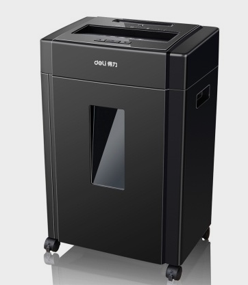 得力(deli)德国5级高保密碎纸机碎卡机 多功能办公商用文件颗粒粉碎机