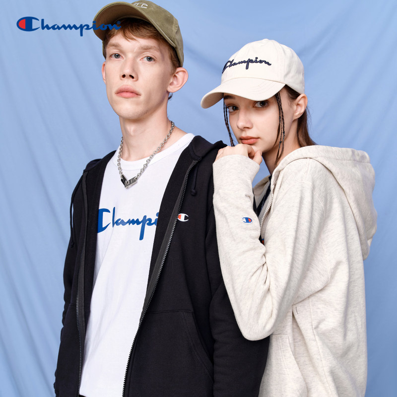 champion冠军卫衣男情侣装春季外套美式宽松连帽拉链卫衣开衫男女