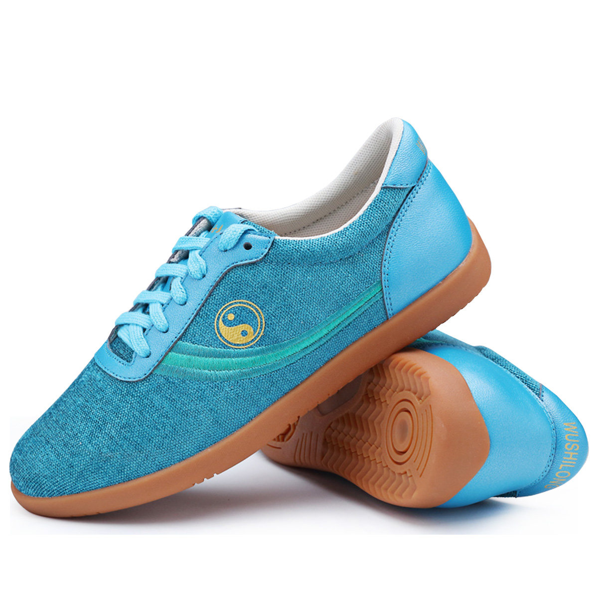 武士龙太极鞋男帆布牛筋底武术鞋女练功鞋四季透气太极拳鞋功夫鞋