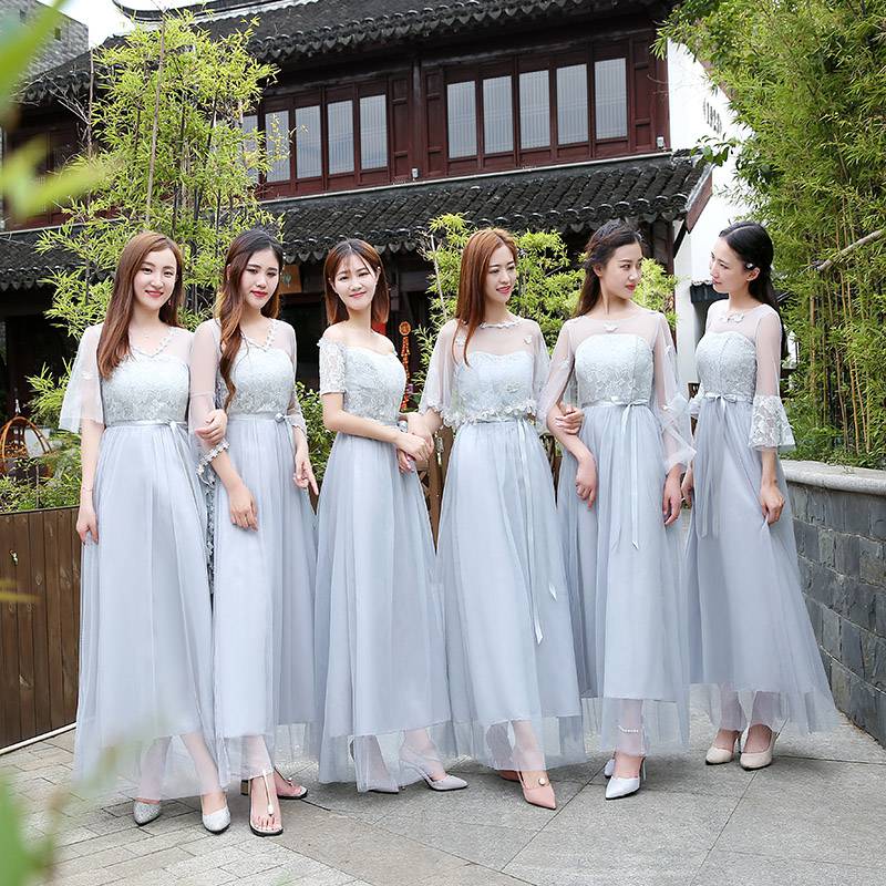 新款伴娘服长款韩版姐妹团礼服长裙修身宴会服秋冬年会晚礼服在类目 女装/女士精品, 婚纱/旗袍/礼服, 礼服/晚装中 - 来自Buy2taobao.com提供专业的淘宝代购服务