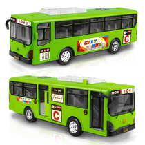 Children's city bus toy large open door boy simulation inertia bus model baby bus