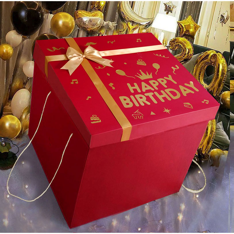 红色礼盒生日礼品盒礼物盒零食盒子超大多尺寸情人节婚庆用盒送礼