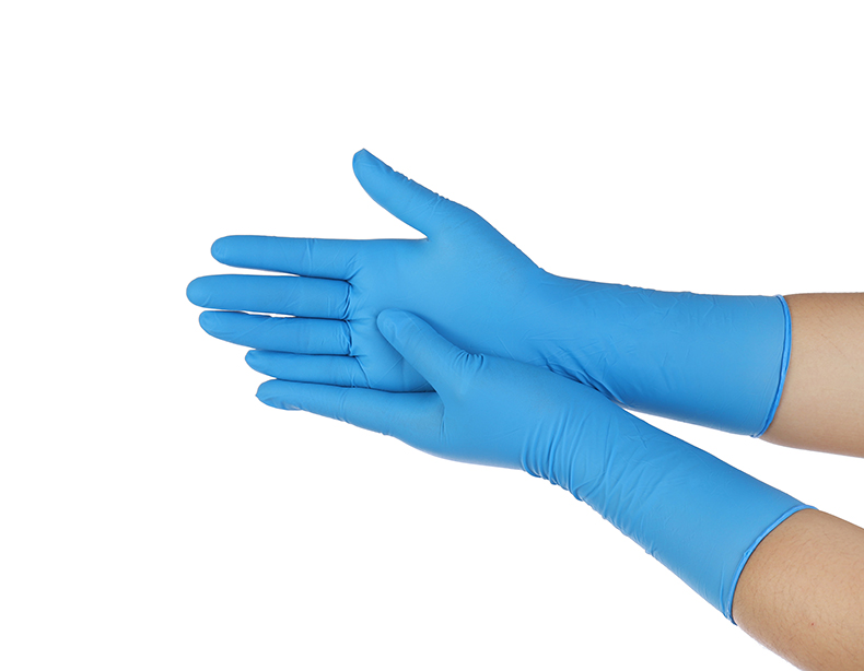 一次性手套加长款耐磨家用丁腈食品餐饮橡胶乳胶劳保防水加厚手套