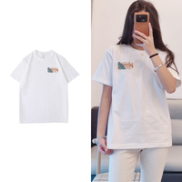 夏季小众设计感百搭男女短袖t恤潮牌网红ins超火宽松简约情侣上衣