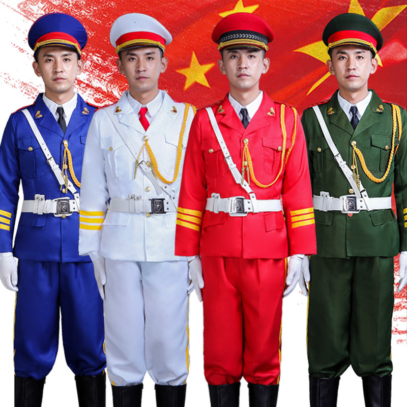 儿童军装套装男孩升旗手服装男童国旗班三军仪仗队礼服学生演出服