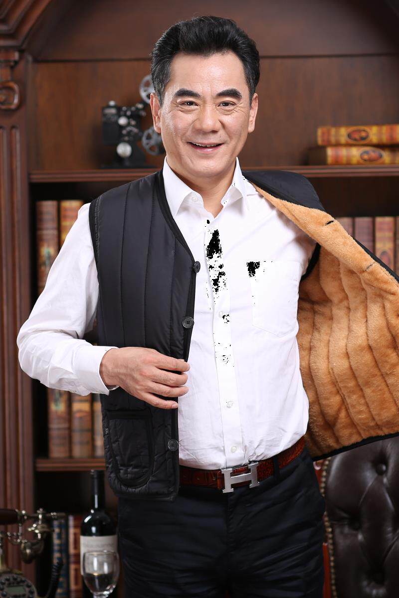 秋冬季中老年加厚男棉衣爷爷老人装加绒爸爸大码保暖坎肩马甲背.