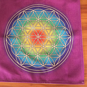 35款莲花布灵性灵气生命之花 冥想脉轮桌布安卡仪式祭坛瑜伽用