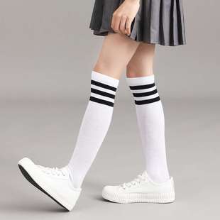 斑比儿童长筒袜夏季薄款棉袜男童女童学生网眼过膝盖高筒足球袜子