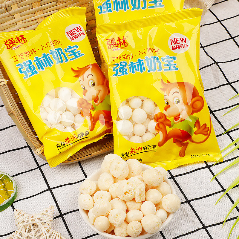 奶宝_强林奶宝神力ad钙80后怀旧无添加剂宝宝营养入口即化零食12g包装