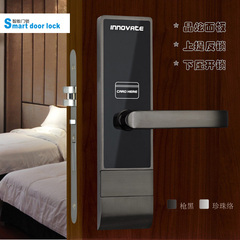 酒店锁刷卡锁 电子智能ID卡欧标锁体上提反锁 宾馆用感应门锁
