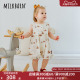 Milkbarn2024新品婴儿连体衣服宝宝夏季背心哈衣婴幼儿纯棉爬服