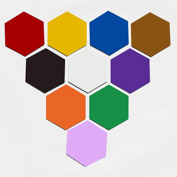 正六边形2cm3cm4cm5厘米8cm六角形冰箱贴磁贴白板标记磁性可定制