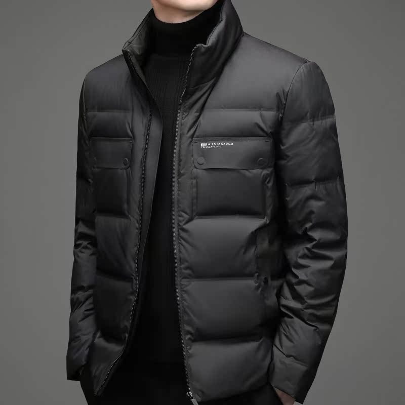 专柜高档2021年新款爆款冬季加厚羽绒服男士冬装短款潮名牌外套超